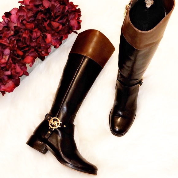 Michael Kors Shoes - MICHAEL KORS Black Leather Tall Riding Boots